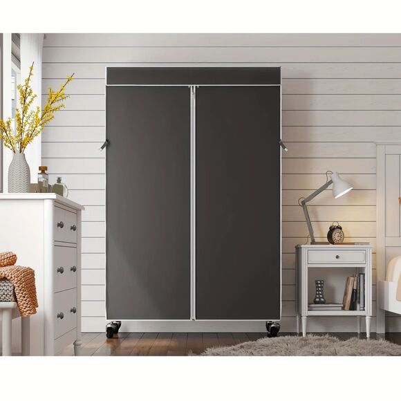 NIB- XL Carbon Steel Wardrobe- wheels/Cover Super Heavy-Duty holds up to 450 LBS - Picture 3 of 5